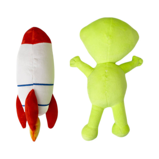 Load image into Gallery viewer, Jojo Modern Pets - Out of this World Crinkle and Squeaky Plush Dog Toy Combo Image
