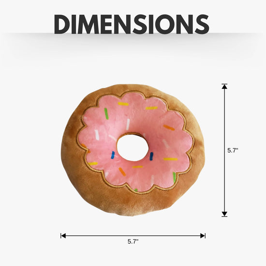 Load image into Gallery viewer, Jojo Modern Pets - Plush Strawberry Donut Dog Toy - Soft, Chewy, and Cuddly Image
