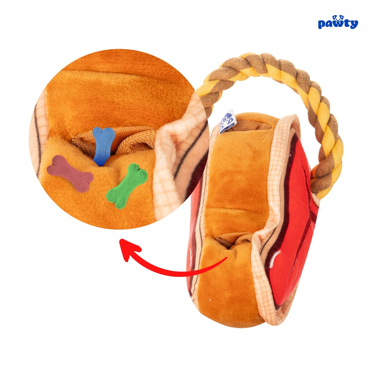 PAWTY Dog Toys - STEAK  Image