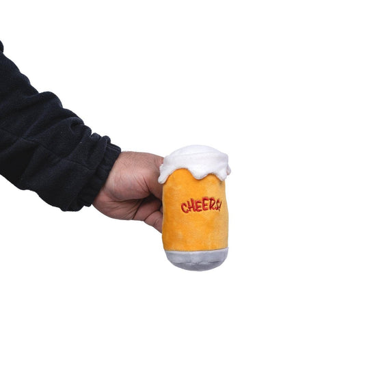 Load image into Gallery viewer, Jojo Modern Pets - Beer-Cheers Crinkle and Squeaky Plush Dog Toy Combo Gift Set Image
