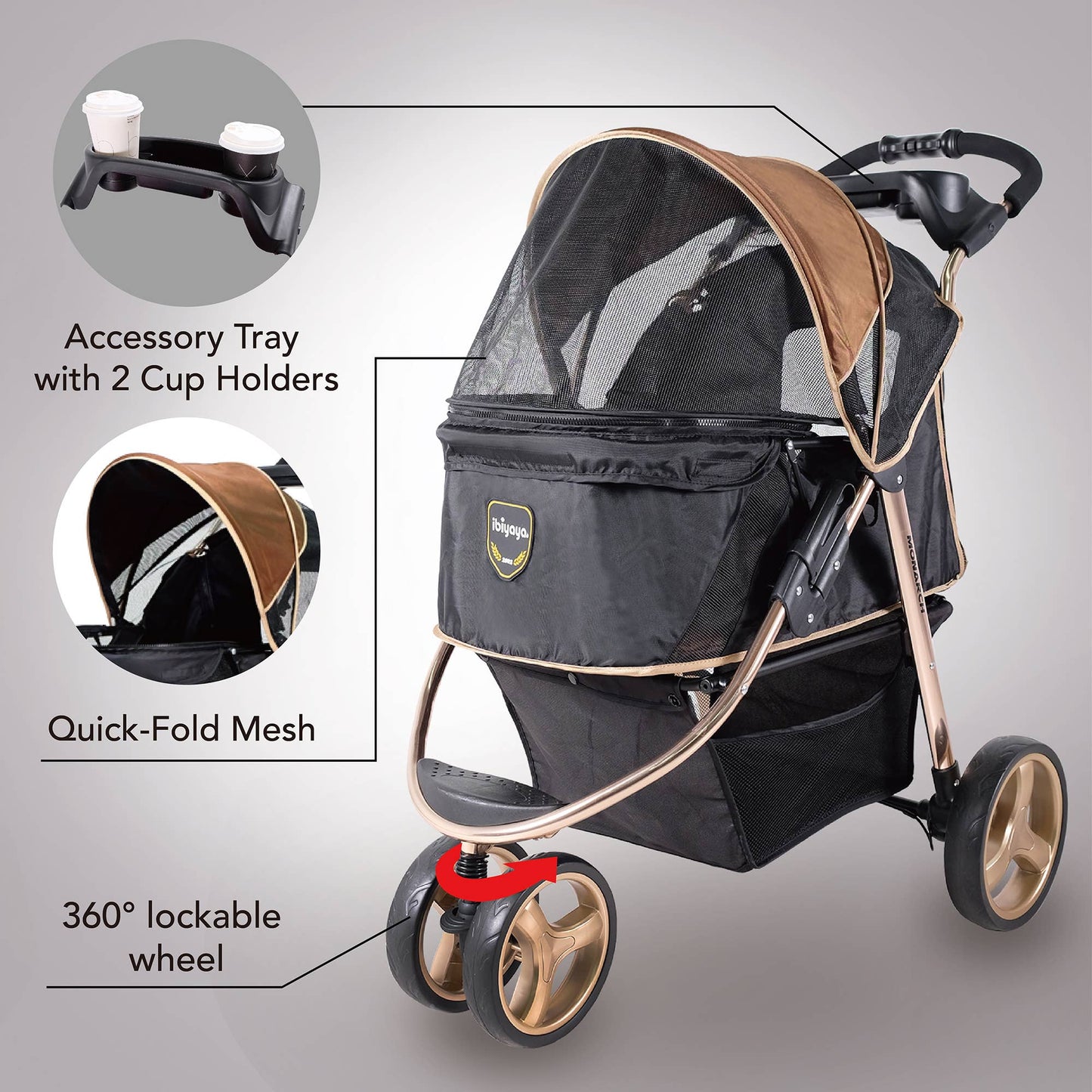 Ibiyaya - Monarch Premium Pet Jogger, Designer-Luxury Dog Stroller  Image