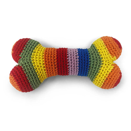 Dogo Pet - Crochet Toy - Rainbow Bone Image