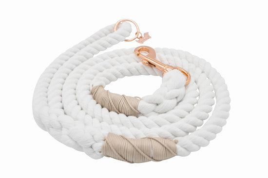 SASSY WOOF - Dog Rope Leash - Dove Image