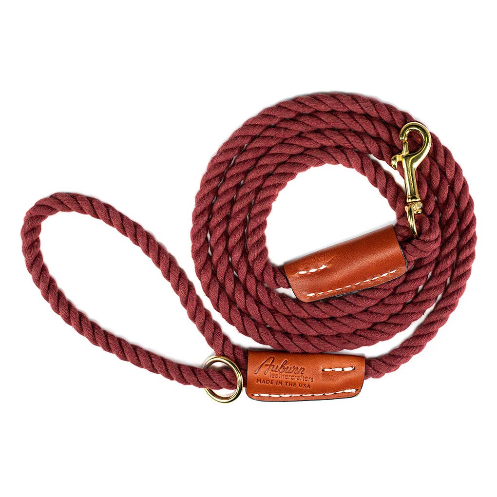 Auburn Leathercrafters - Cotton Rope Leash - Snap  Image