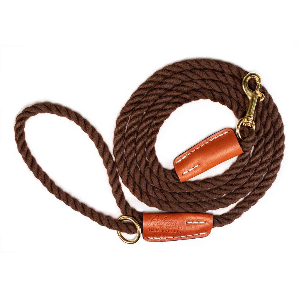 Auburn Leathercrafters - Cotton Rope Leash - Snap  Image