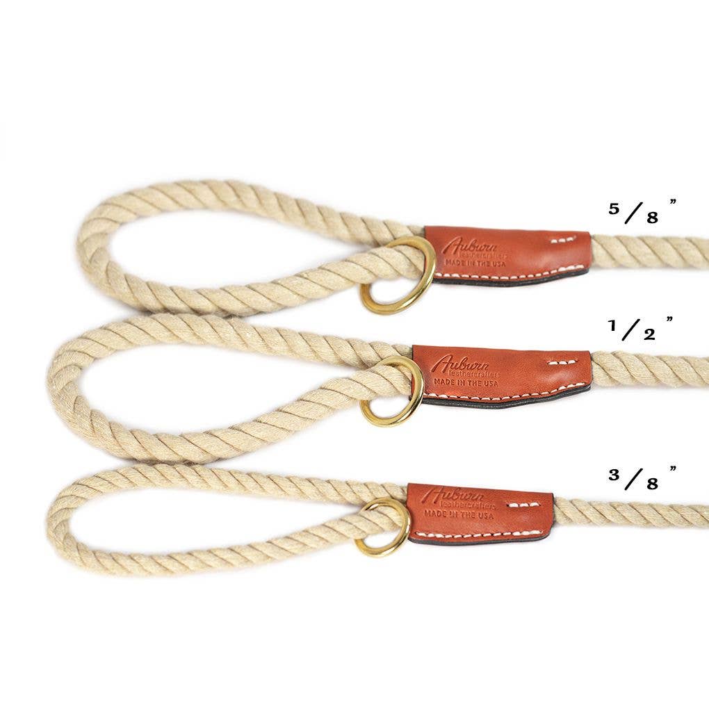 Auburn Leathercrafters - Cotton Rope Leash - Snap  Image