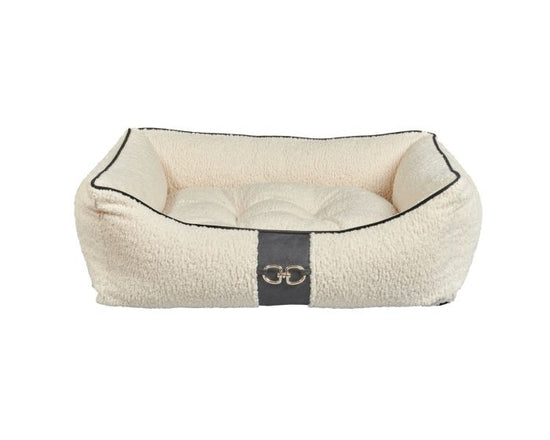 Signature Scoop Dog Bed Ivory Sheepskin Image