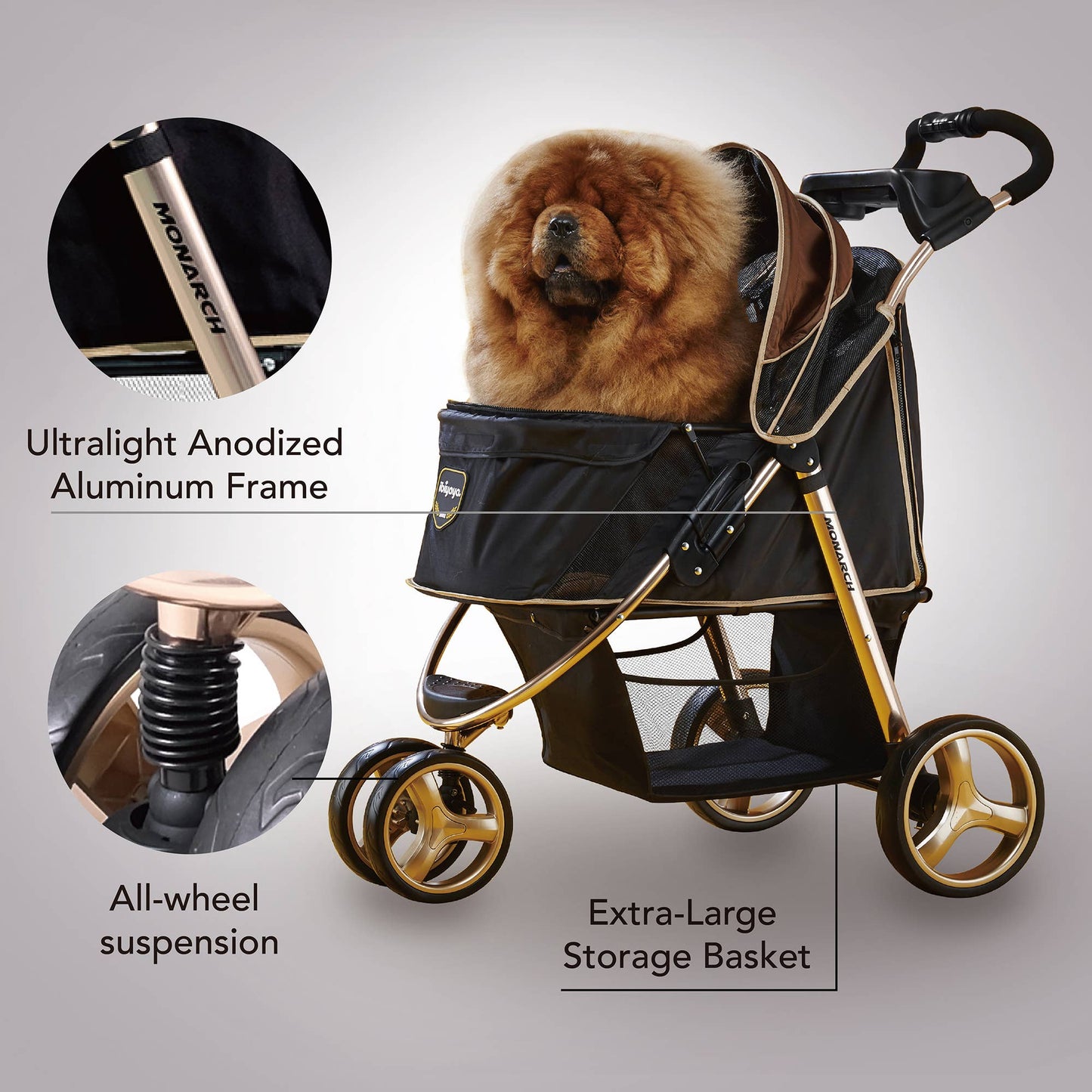 Ibiyaya - Monarch Premium Pet Jogger, Designer-Luxury Dog Stroller  Image