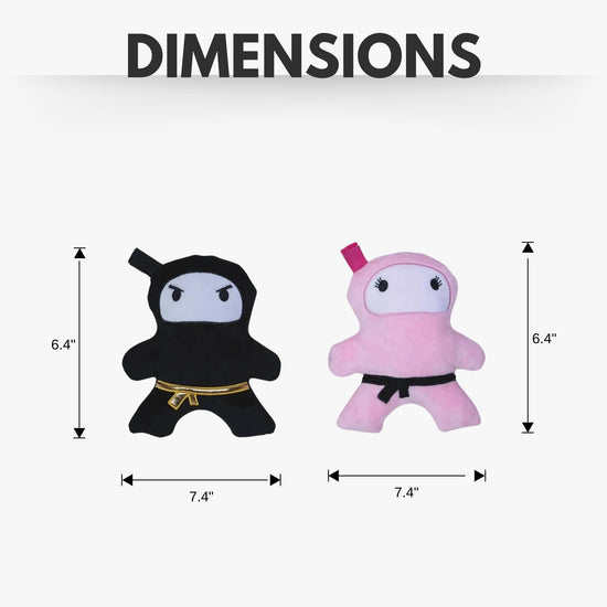 Load image into Gallery viewer, Jojo Modern Pets - Ninja Love Crinkle and Squeaky Plush Dog Chew Toy Gift Set Image
