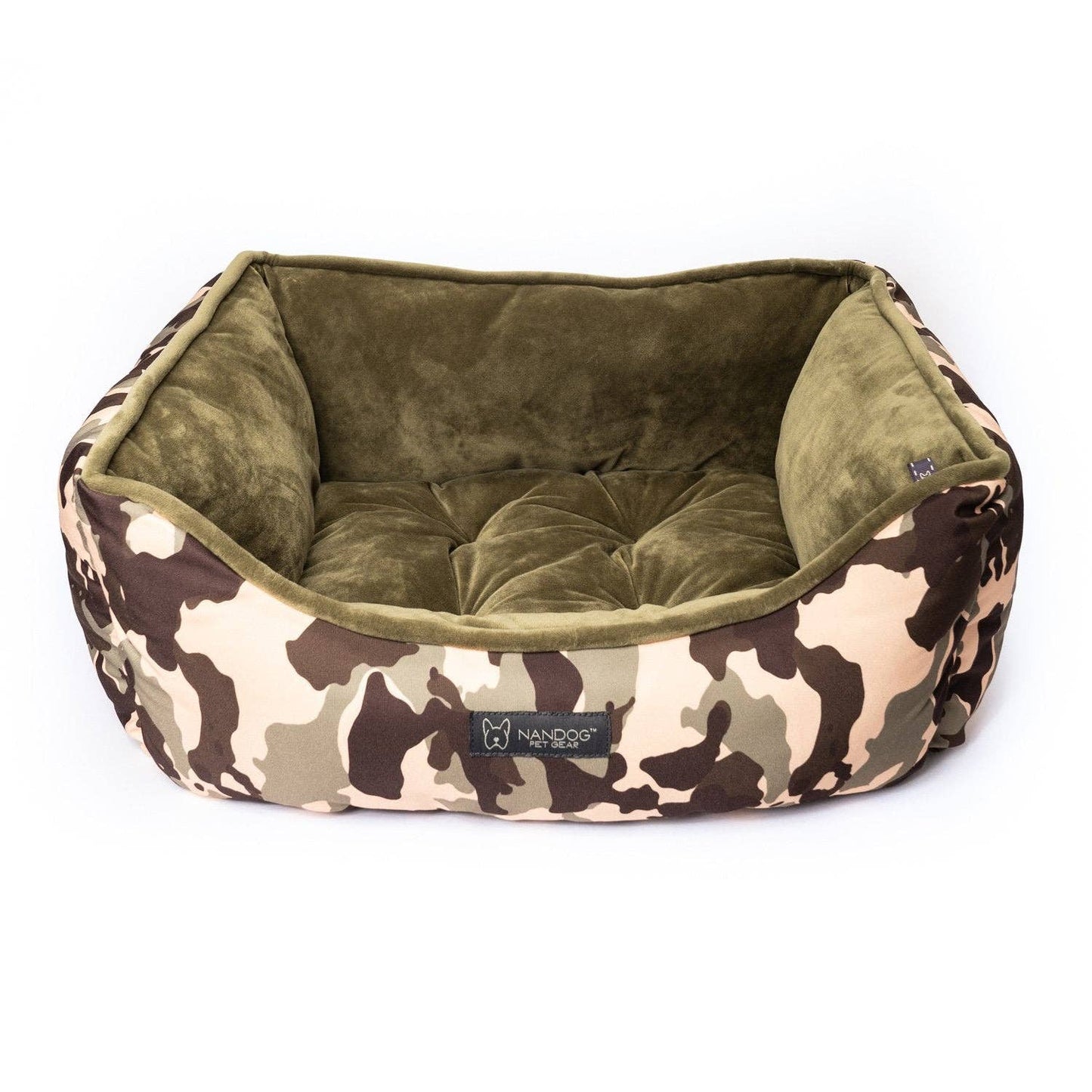 Nandog Pet Gear - REVERSIBLE PET BED CAMOUFLAGE - GREEN  Image