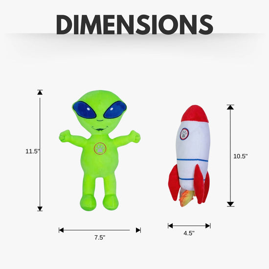 Load image into Gallery viewer, Jojo Modern Pets - Out of this World Crinkle and Squeaky Plush Dog Toy Combo Image
