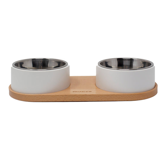 Instachew Puresteel Double Pet Bowl Feeder  Image